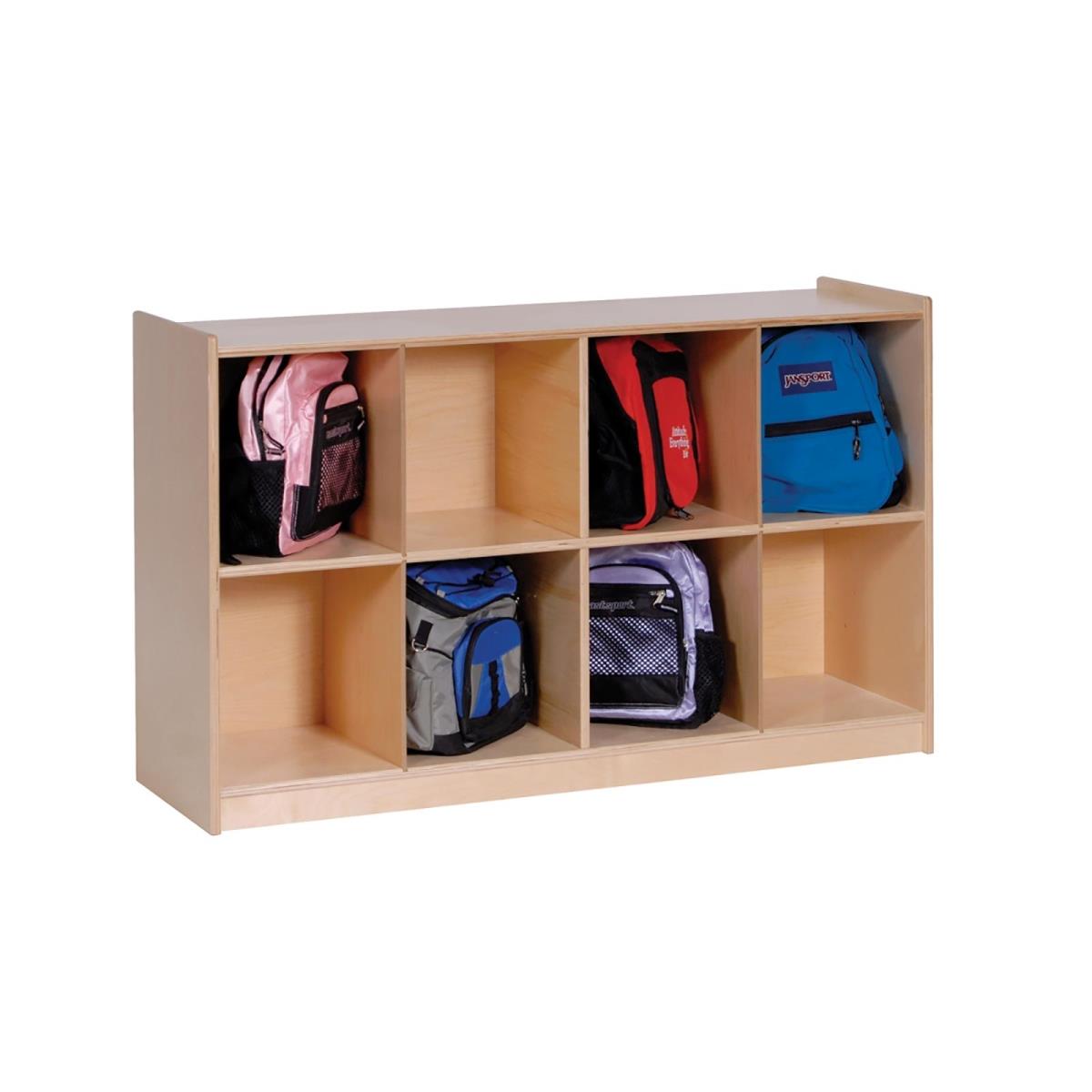 Angeles Ang1413 Brich 8-cubby Storage - Uv Finish - 14 X 29 X 47 In.