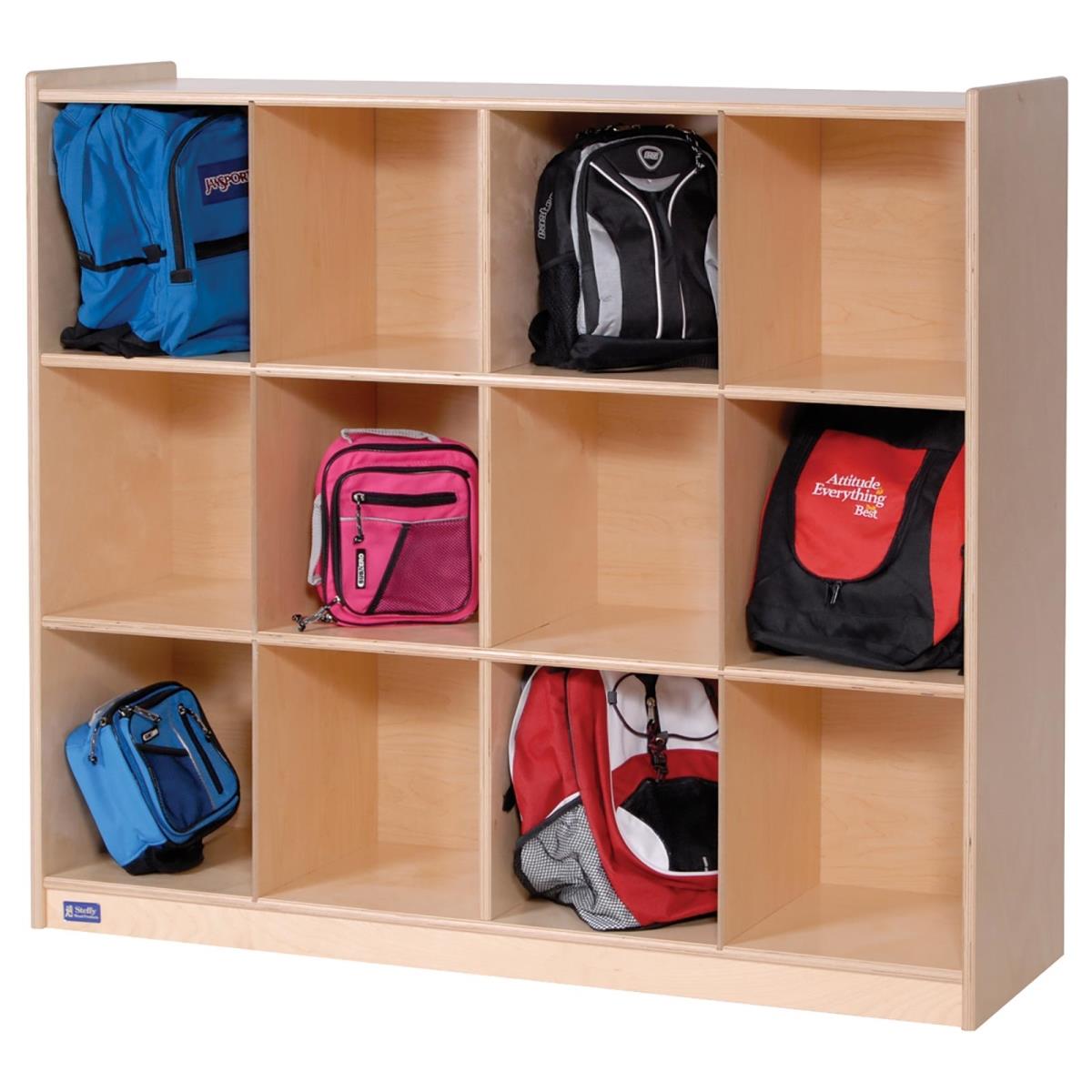 Angeles Ang1414 Brich 12-cubby Storage - Uv Finish - 14 X 47 X 43 In.