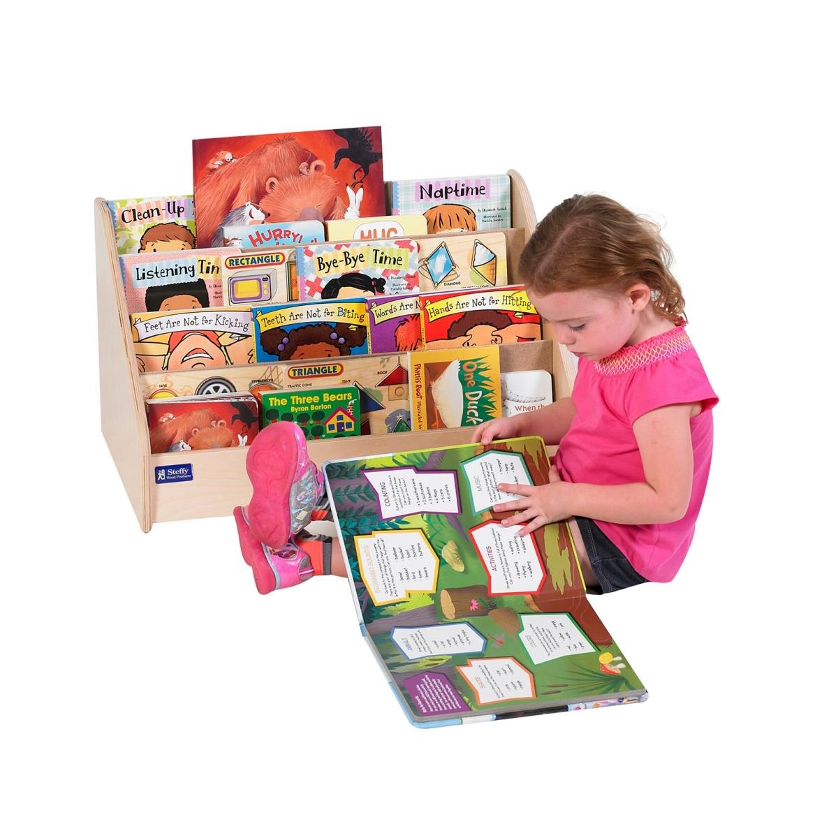 Angeles Ang1201 Brich Toddler Low Book Display - Uv Finish - 15 X 15 X 25 In.