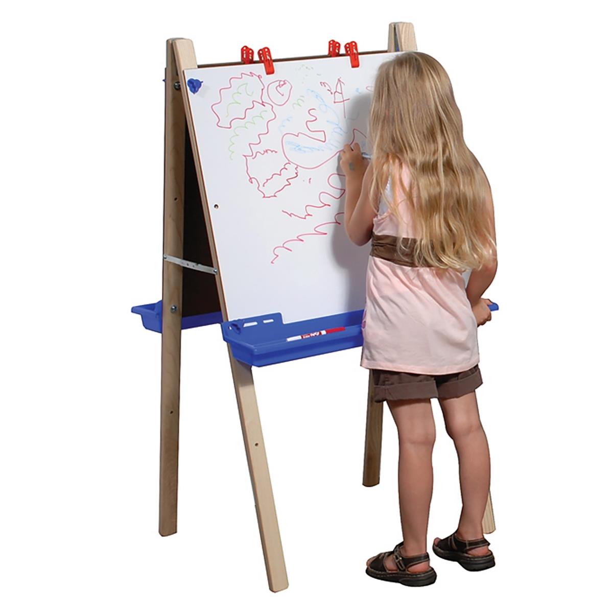 Angeles Ang1034 2 Station Adjustable Whiteboard Easel, 2 X 46 X 23 In.