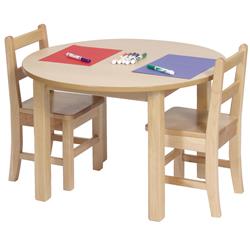 Angeles Ang905-14 36 In. Dia. Round Laminate Top Classroom Maple Table With 14 In. Legs - Uv Finish