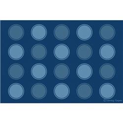 Cpr3041 Seating Dots Rectangle Carpet - Small, Blues