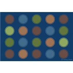 Cpr3042 Seating Dots Woodtones Rectangle Carpet - Small