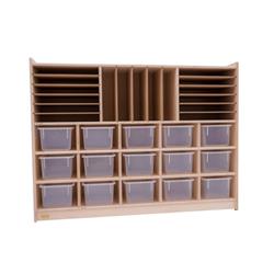 Angeles Ang1052tc Sectioned Storage Cabinet With Clear Trays