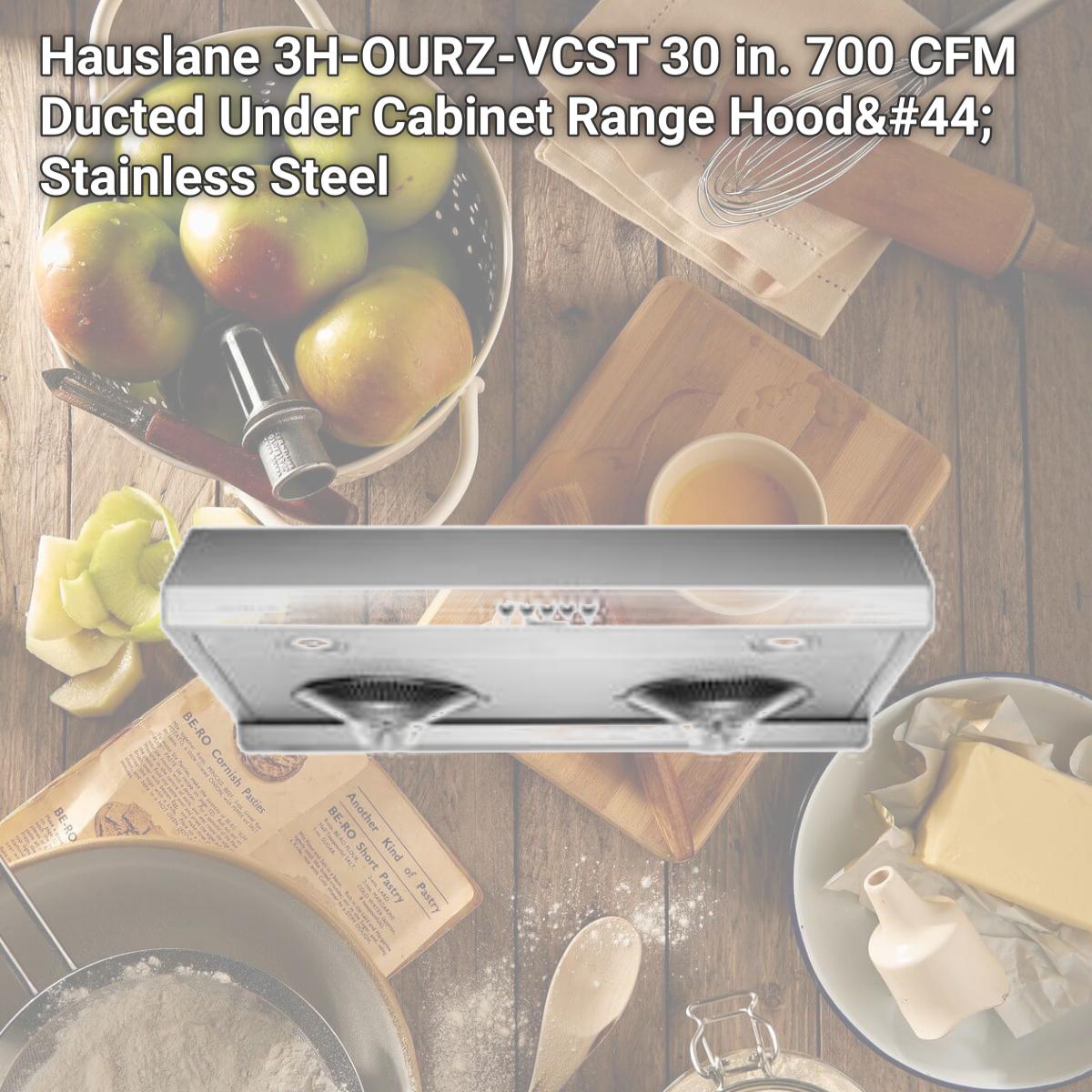 Picture of Hauslane 3H-OURZ-VCST 30 in. 700 CFM Ducted Under Cabinet Range Hood, Stainless Steel