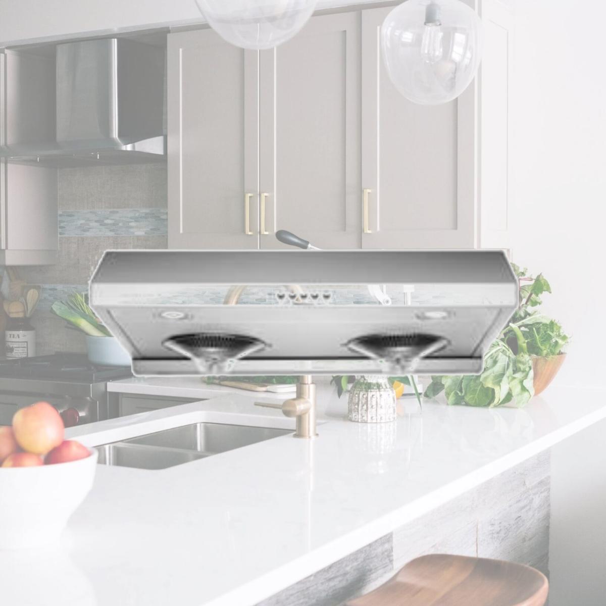 Picture of Hauslane 3H-OURZ-VCST 30 in. 700 CFM Ducted Under Cabinet Range Hood, Stainless Steel