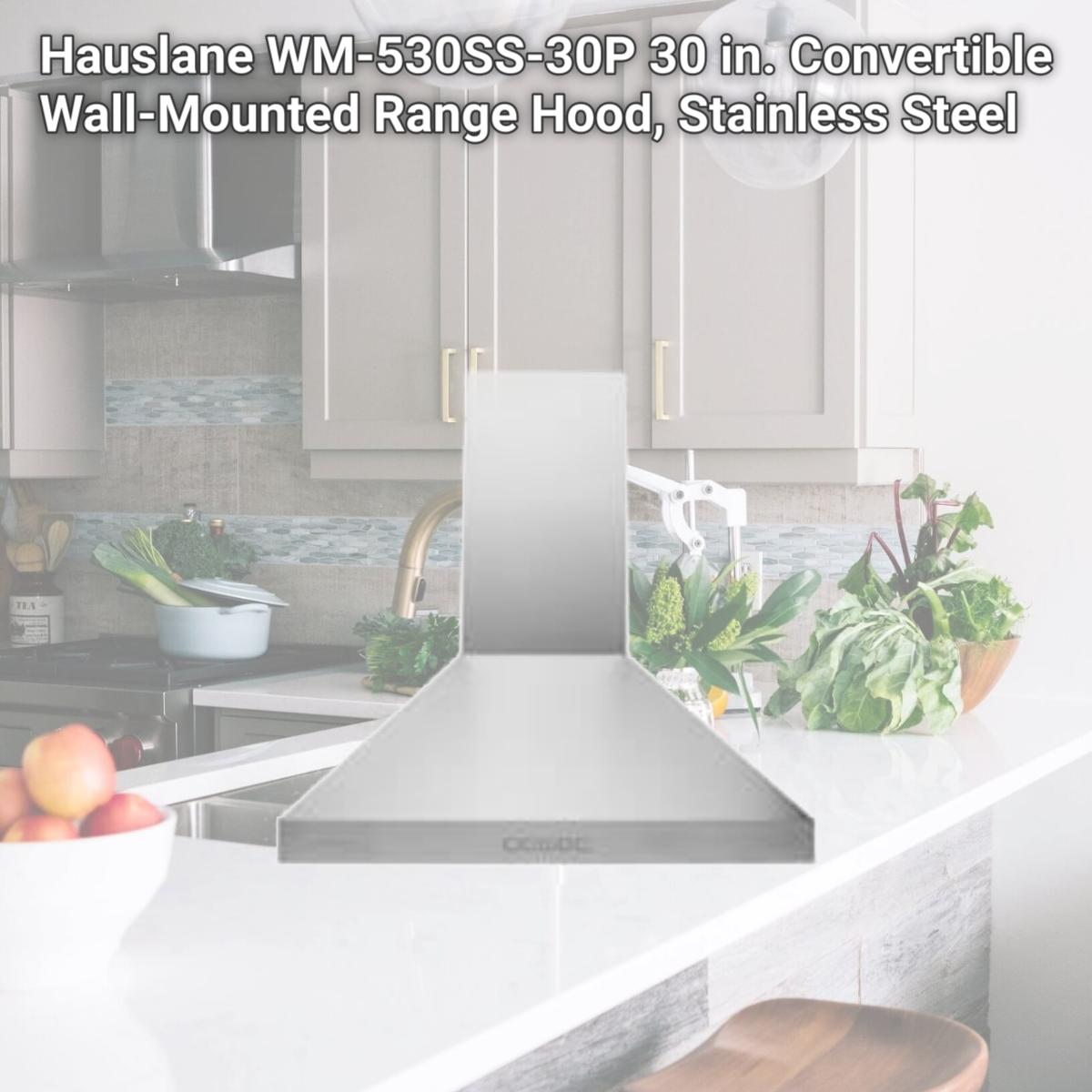 Picture of Hauslane WM-530SS-30P 30 in. Convertible Wall-Mounted Range Hood, Stainless Steel