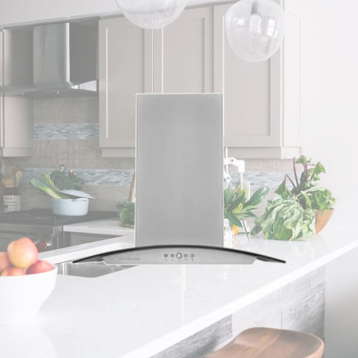 Picture of Hauslane IS-200SS-36 36 in. Convertible Island Range Hood, Stainless Steel