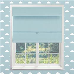 Rmbb3964 64 X 39 In. Kids Cordless Magnetic Roman Shade - Baby Blue
