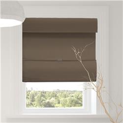 Rmgb3564 Cordless Magnetic Roman Shades, Grounded Brown - 34.5 In.
