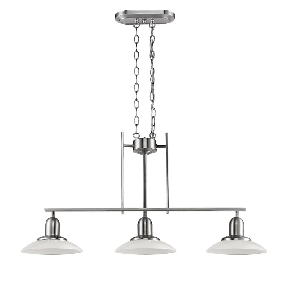 Ch28001bn32-il3 32 In. Lighting Neleh Transitional 3 Light Brushed Nickel Island Fixture - Brushed Nickel
