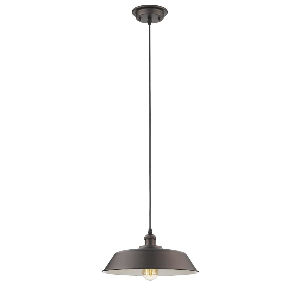 Ch2d079rb14-dp1 Ironclad Industrial-style 1 Light Rubbed Bronze Ceiling Mini Pendant - 14 In.