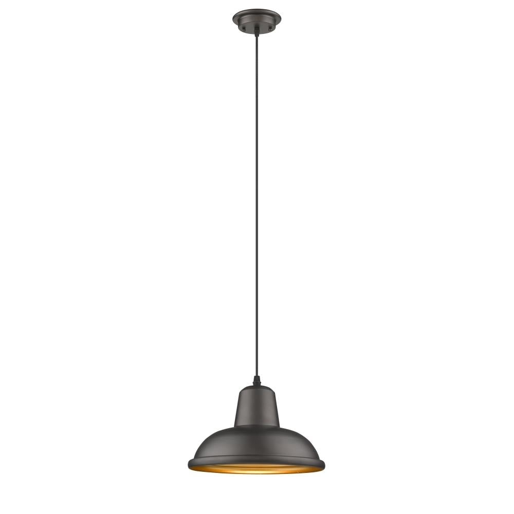 Ch2d091rb10-dp1 Ironclad Industrial-style 1 Light Rubbed Bronze Ceiling Mini Pendant - 10 In.