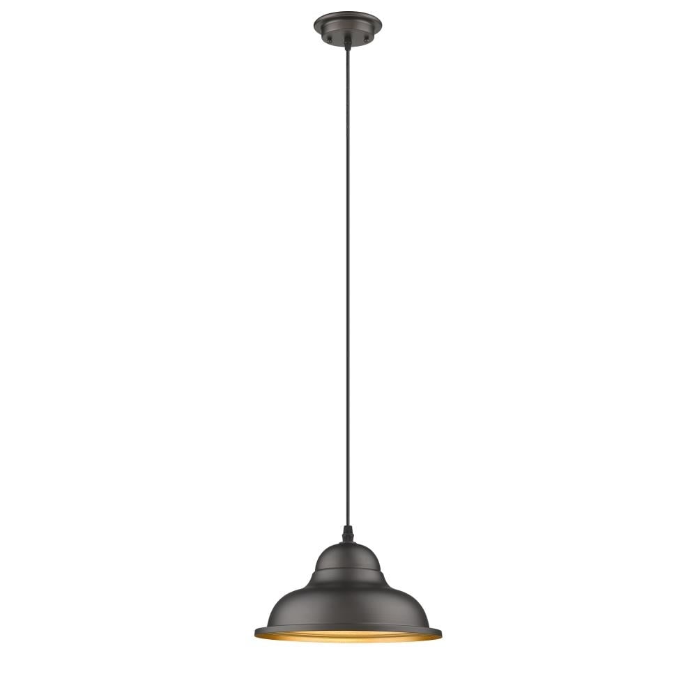 Ch2d089rb10-dp1 Ironclad Industrial-style 1 Light Rubbed Bronze Ceiling Mini Pendant - 10 In.
