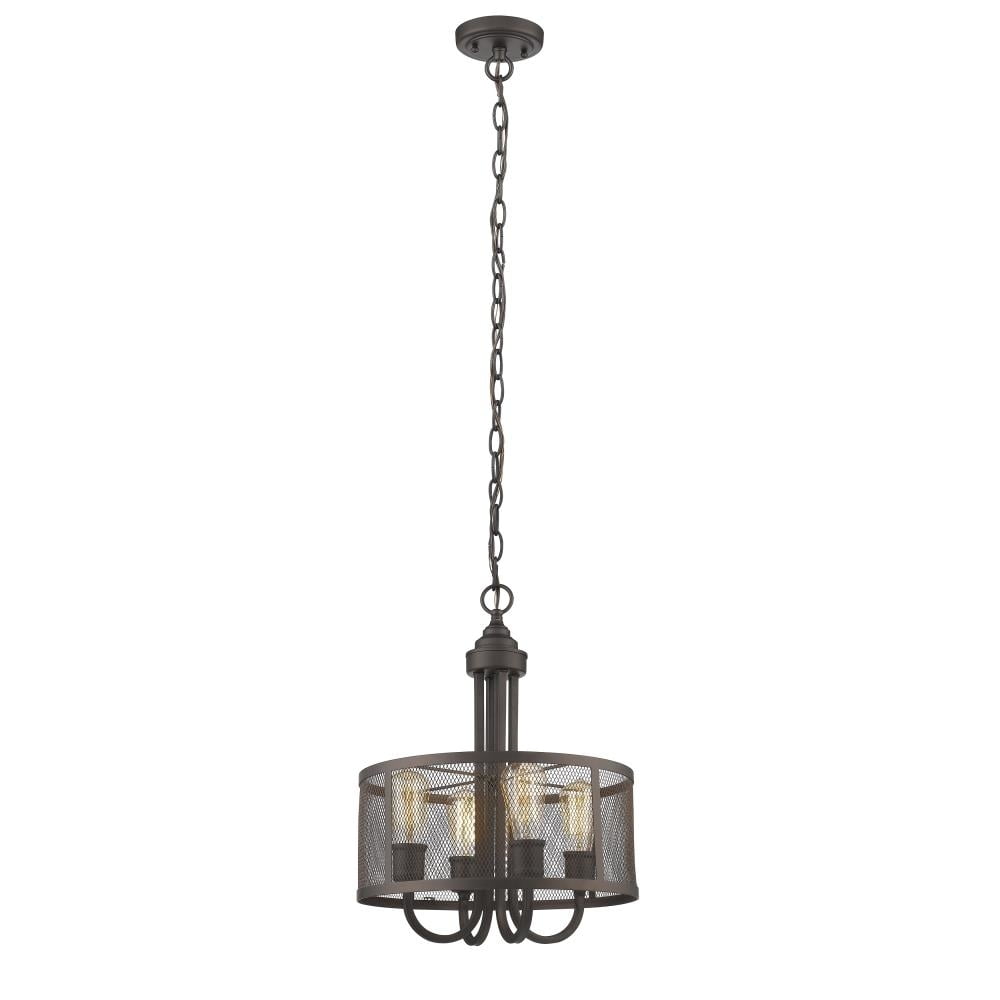 Ch2d101rb16-up4 Ironclad Industrial-style 4 Light Rubbed Bronze Ceiling Pendant - 16 In.