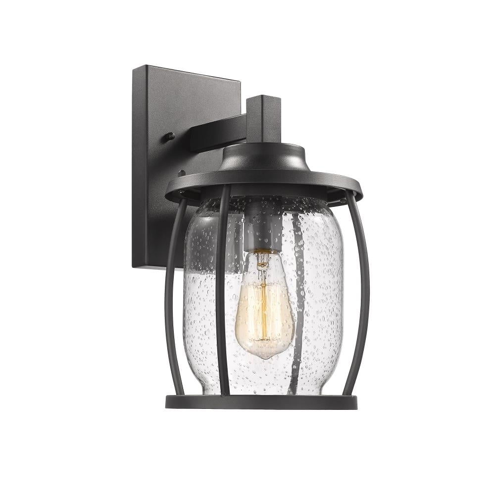 Ch2s073bk14-od1 Jackson Transitional 1 Light Textured Black Outdoor Wall Sconce - 14 In.
