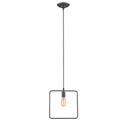 Ch2d095rb12-dp1 Ironclad Industrial-style 1 Light Rubbed Bronze Ceiling Mini Pendant - 12 In.