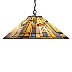 Ch33293ms16-dh2 Kinsey Tiffany-style 2 Light Mission Hanging Pendant Fixture - 16 In. Shade