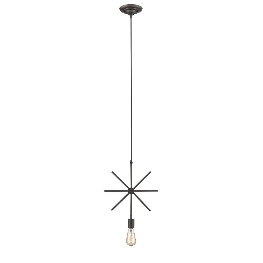 Ch2d099rb13-dp1 Ironclad Industrial-style 1 Light Rubbed Bronze Ceiling Mini Pendant - 13 In.