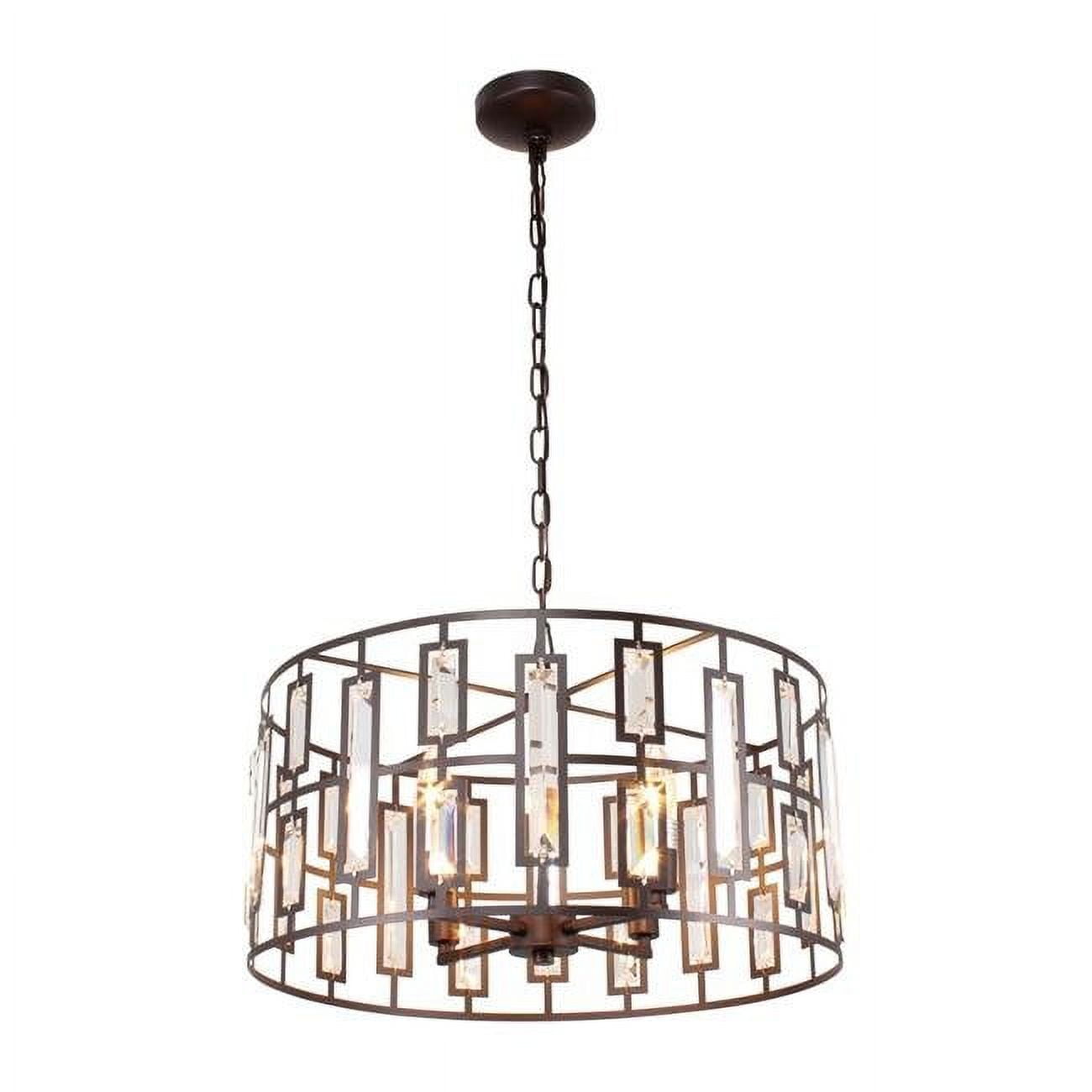 Ch7r038rb20-up4 Naomi Contemporary 4 Light Rubbed Bronze Ceiling Pendant - 20 In.