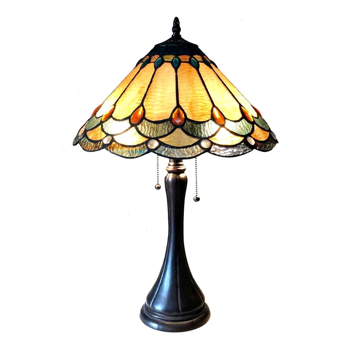 Ch1t141ag15-tl2 Amelia Victorian 2 Light Antique Dark Bronze Table Lamp - 15 In. Shade
