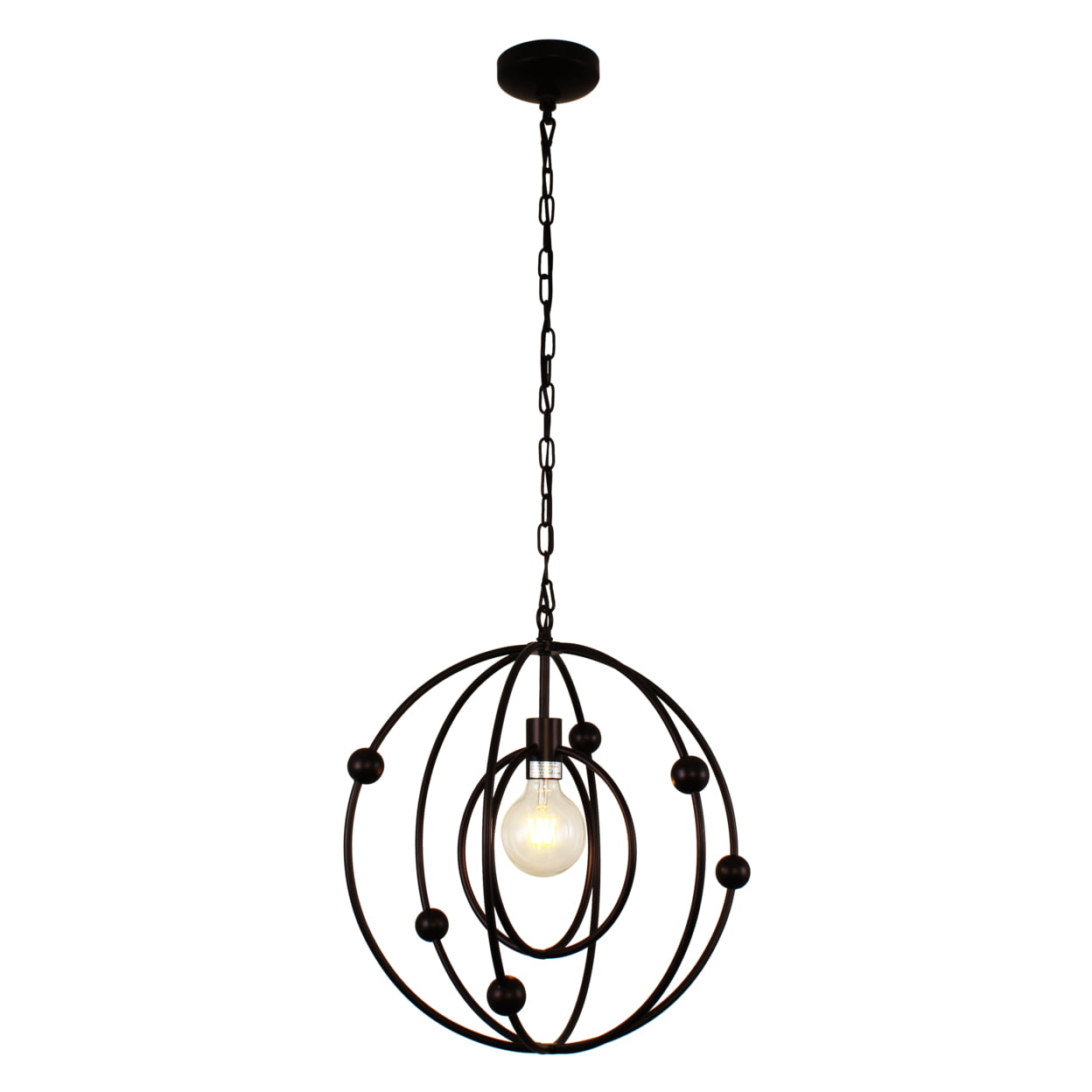 Ch7h080rb18-dp1 Ironclad Farmhouse 1 Light Oil Rubbed Bronze Ceiling Pendant - 18 In.