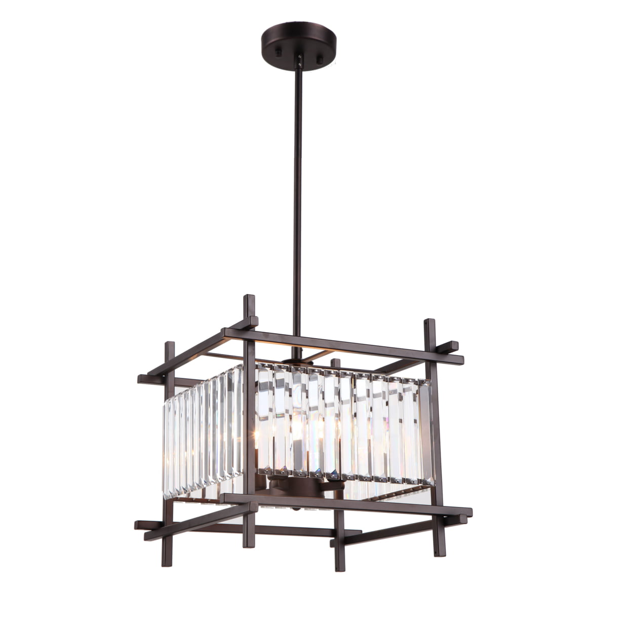 Ch8r077rb15-up4 Vanessa Contemporary 4 Lights Rubbed Bronze Ceiling Pendant - 15 In.