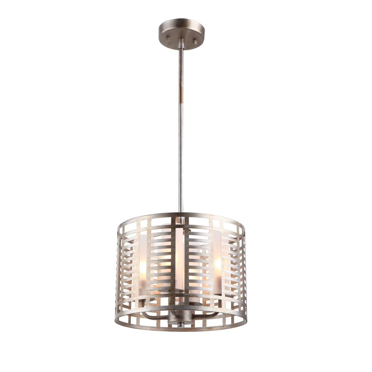 Ch8d774as12-up4 Avery Industrial 4 Lights Antique Silver Ceiling Pendant - 12 In.