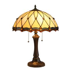 Ch3t768av16-tl2 Josephine Tiffany-style 2 Light Victorian Table Lamp - 16 In. Shade