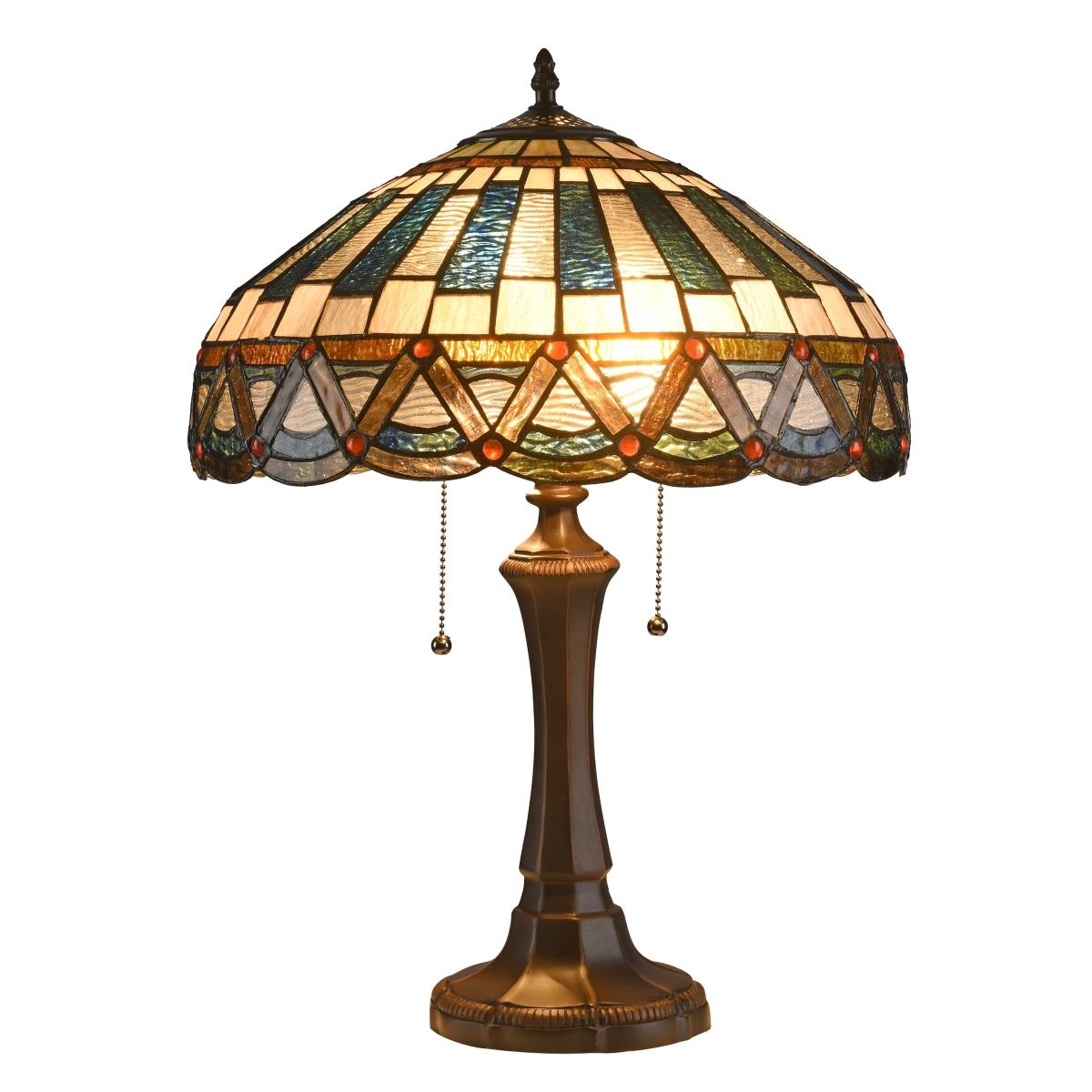 Ch3t033cm16-tl2 Courtland Tiffany-style 2 Light Mission Table Lamp - 16 In. Shade