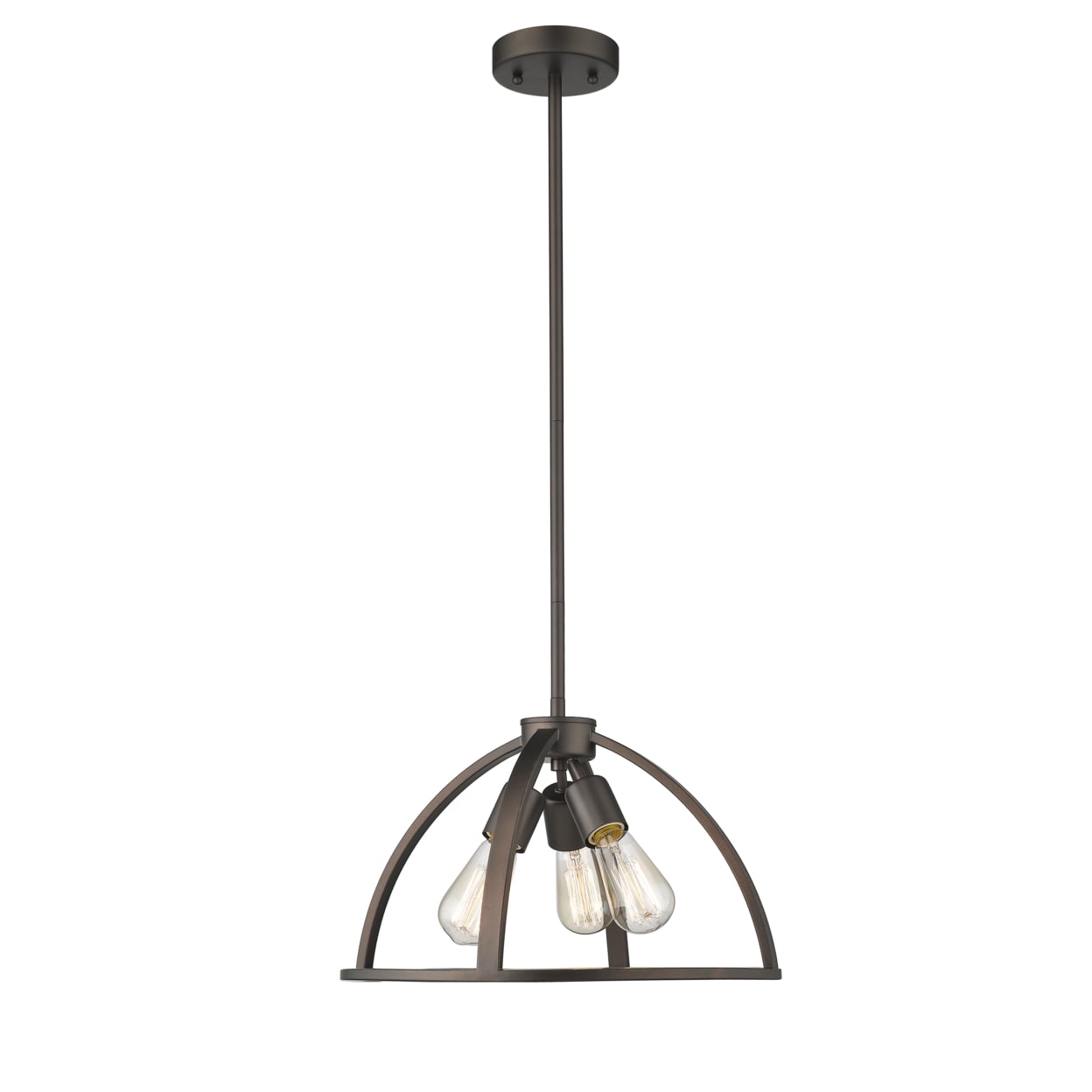 Ch2d503rb16-dp3 Ironclad Industrial 3 Light Rubbed Bronze Ceiling Pendant - 16 In.