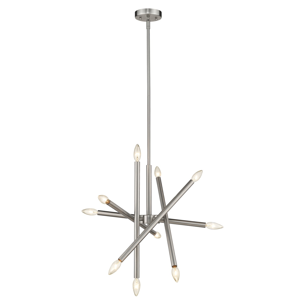 Ch2s117bn19-dpx Adalynn Transitional 10 Light Brushed Nickel Ceiling Pendant - 19 In.