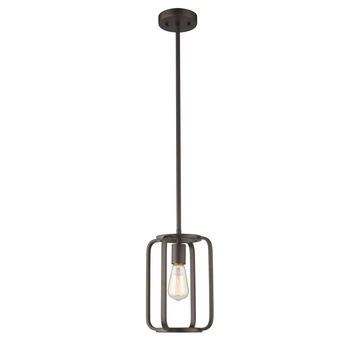 Ch2d124rb08-dp1 Ironclad Industrial 1 Light Rubbed Bronze Mini Ceiling Pendant - 8 In.