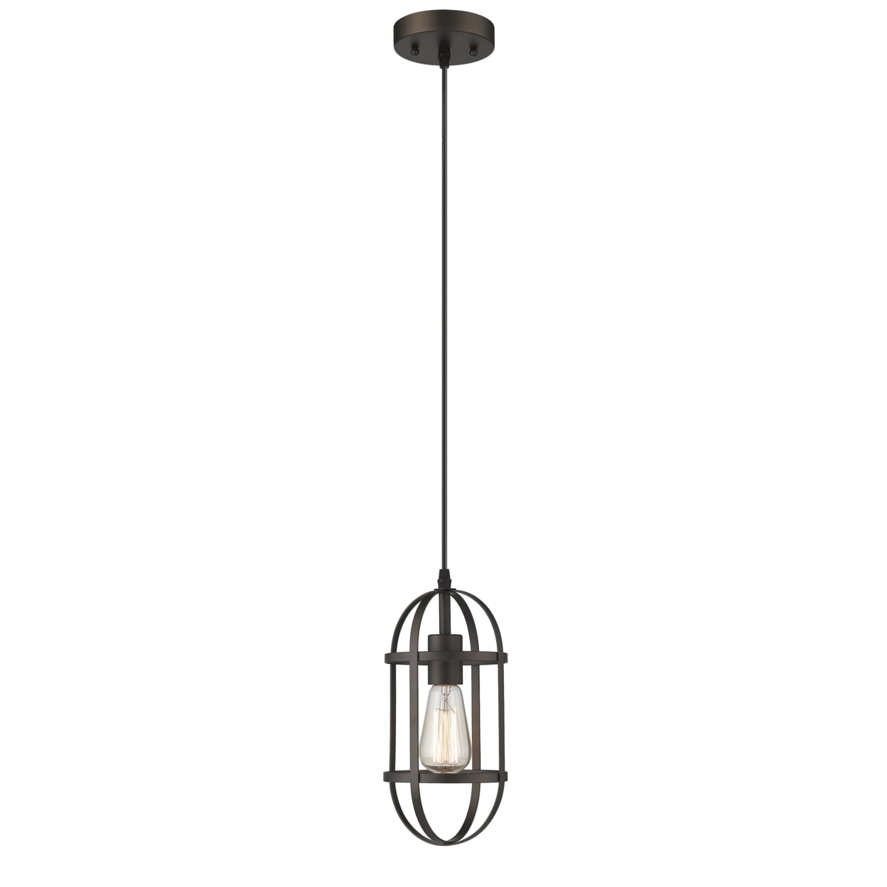 Ch2d126rb06-dp1 Ironclad Industrial 1 Light Rubbed Bronze Mini Ceiling Pendant - 5.5 In.