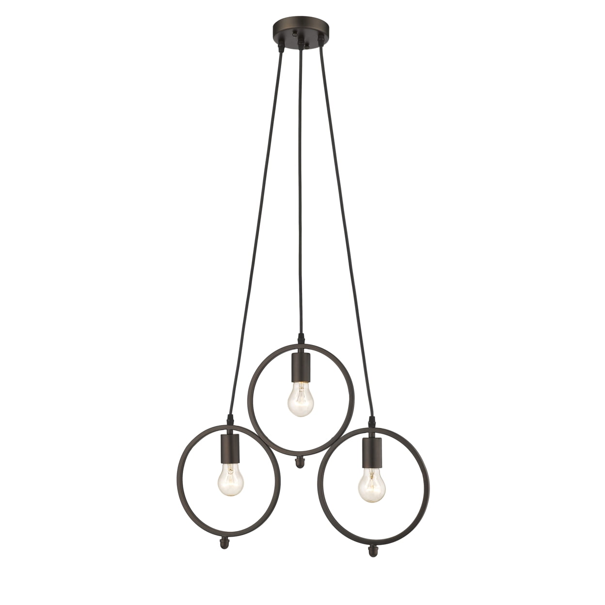 Ch2d005rb22-dp3 Ironclad Industrial 3 Light Rubbed Bronze Ceiling Pendant - 21.5 In.