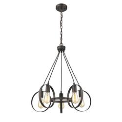 Ch2d127rb23-dp5 Ironclad Industrial 5 Light Rubbed Bronze Ceiling Pendant - 23 In.