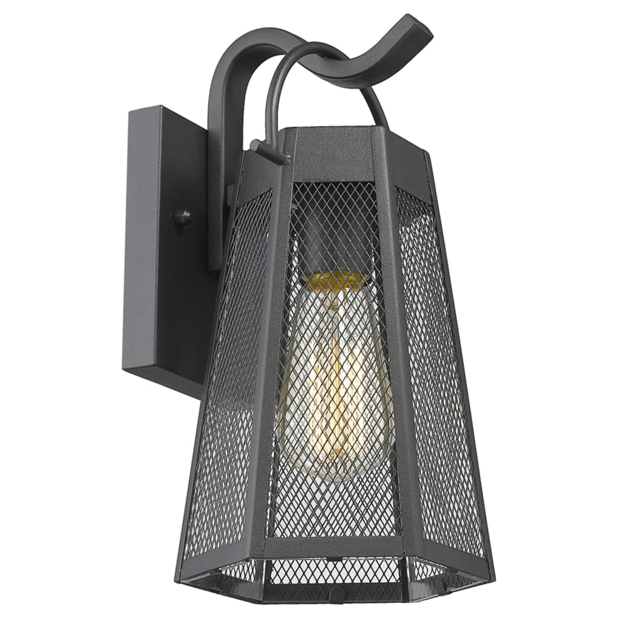 Ch2d288bk12-od1 Harper Industrial 1 Light Textured Black Outdoor Wall Sconce - 12 In.