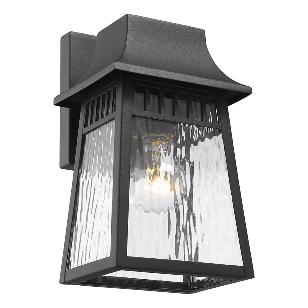 Ch2s093bk10-od1 Grant Transitional 1 Light Textured Black Outdoor Wall Sconce - 10 In.