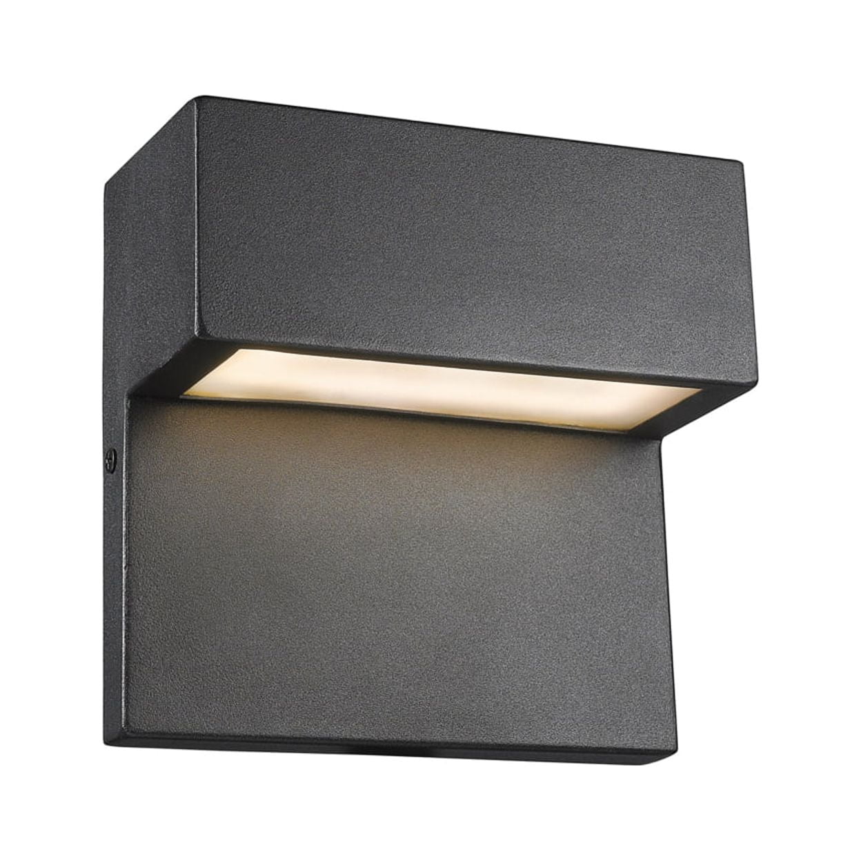 Ch2r902bk06-odl Campbell Contemporary Led Light Textured Black Outdoor Wall Sconce - 6 In.