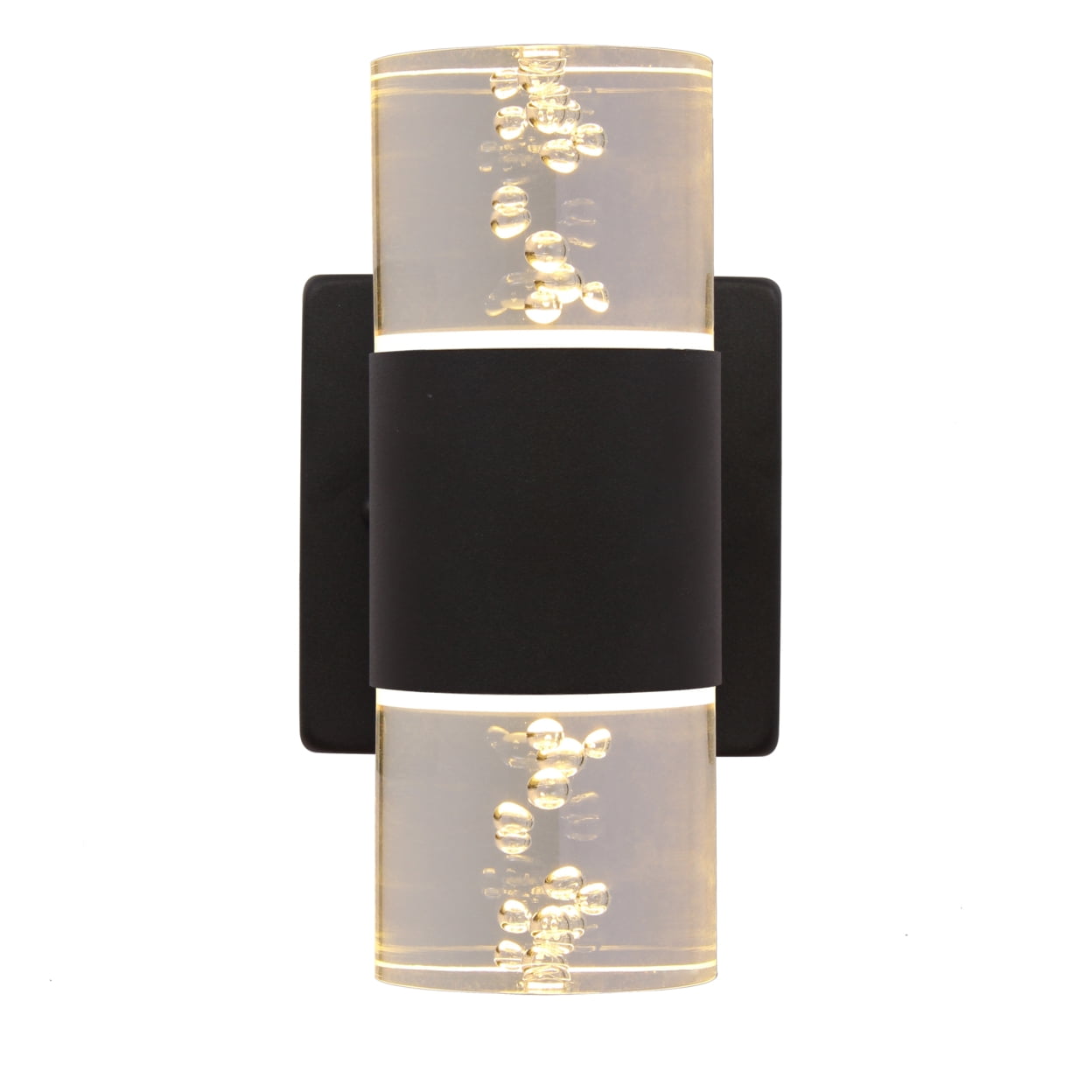 Ch7q032bk10-lw2 Ambert 2 Light Led Indoor & Outdoor Wall Sconce 3000k, Warm White - 10 In.