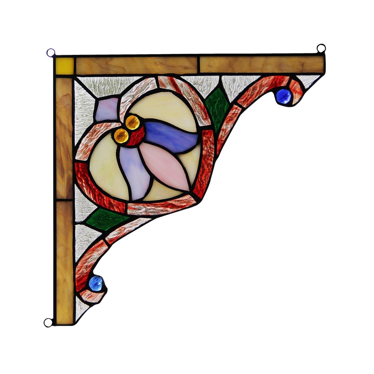 Ch3p108rv10-cgp Aristella Victorian Tiffany-glass Window Panel - 10 In.