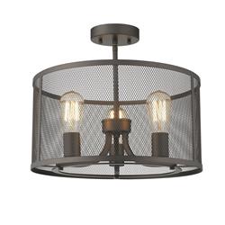 Ch2d065rb16-sf3 Lorry Industrial-style 3 Light Rubbed Bronze Convertible Semi-flush Ceiling Fixture - 16 In.