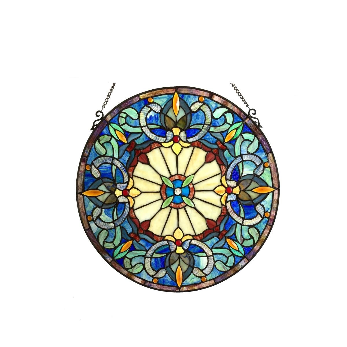 Ch1p095bv22-gpn 22 In. Frances Tiffany Glass Victorian Window Panel