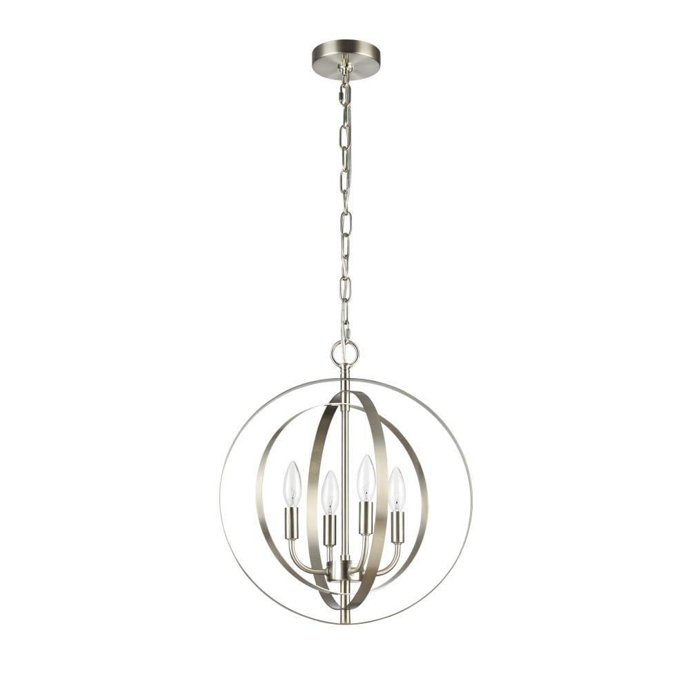Ch59074bn16-up4 16 In. Wide Osbert Industrial Style 4 Light Brushed Nickel Ceiling Pendant