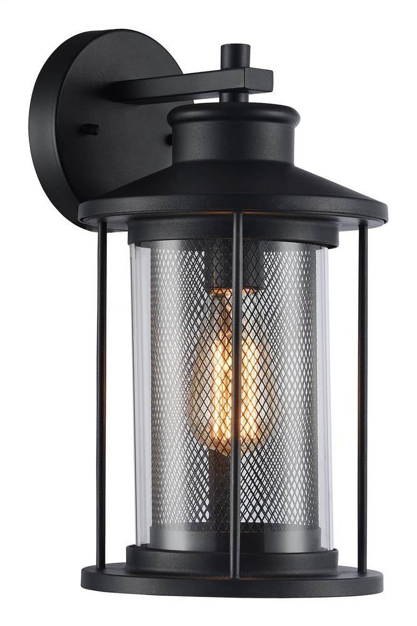 Ch22071bk14-od1 14 In. Tall Crichton Transitional 1 Light Textured Black Outdoor Wall Sconce