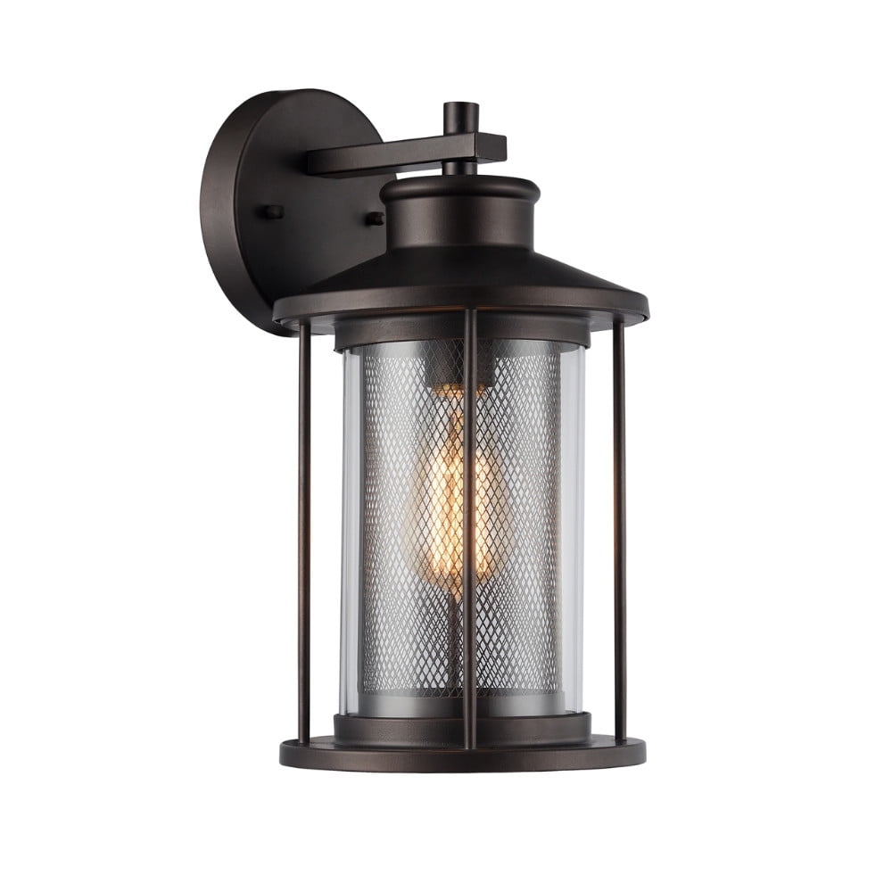 Ch22071rb14-od1 14 In. Tall Crichton Transitional 1 Light Rubbed Bronze Outdoor Wall Sconce