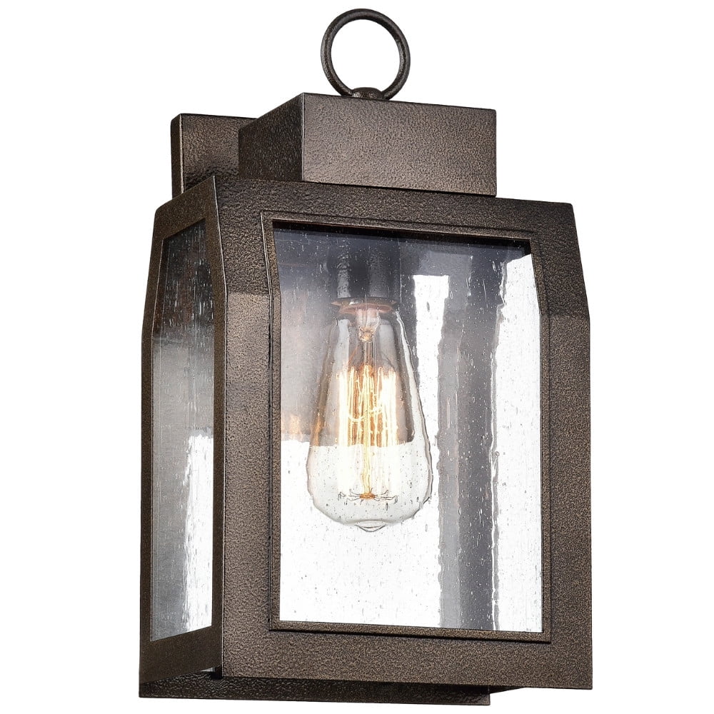 Ch50076ag14-od1 14 In. Tall Milton Industrial Style 1 Light Antique Gold Outdoor Wall Sconce