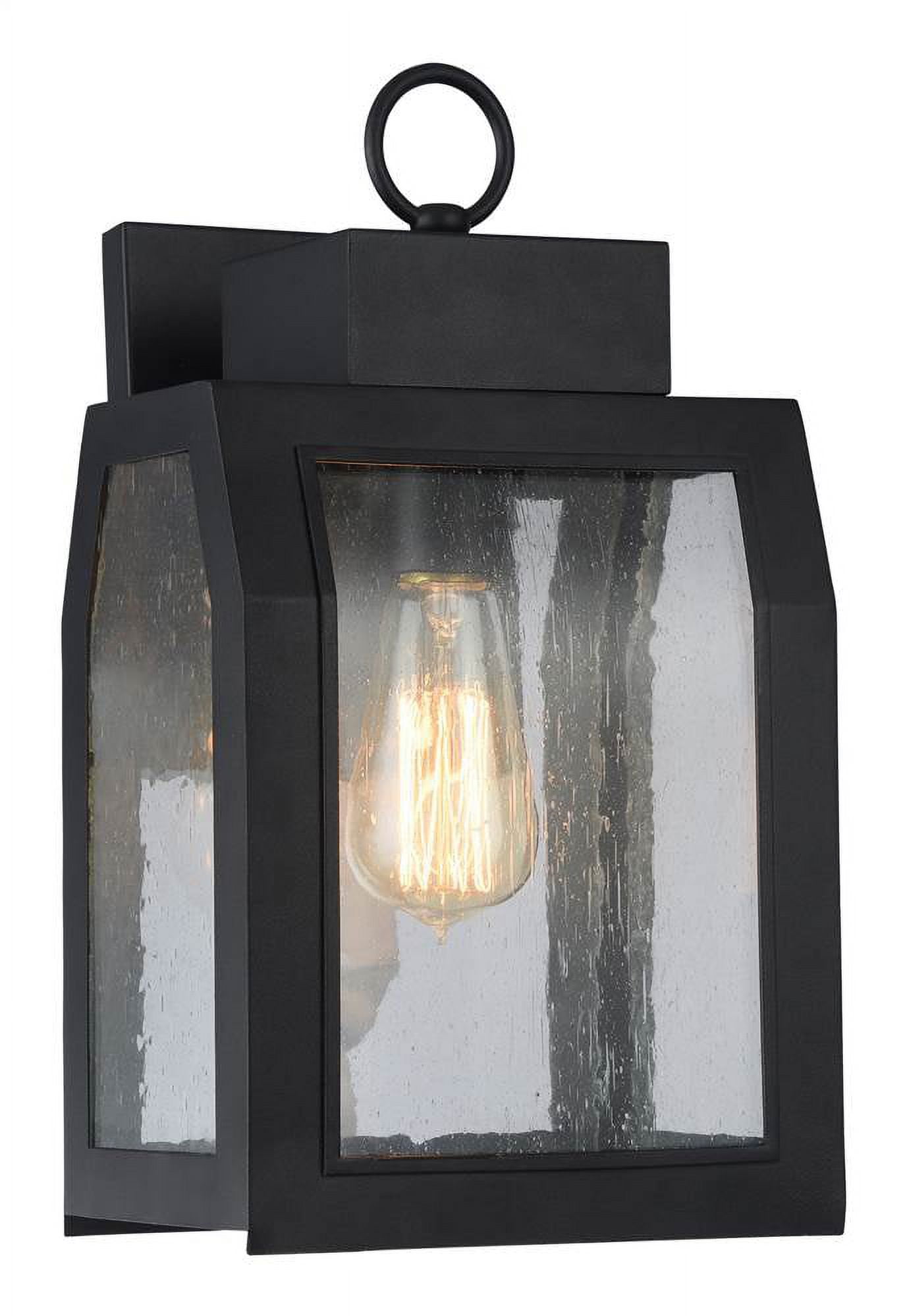 Ch50076bk14-od1 14 In. Tall Milton Industrial Style 1 Light Textured Black Outdoor Wall Sconce