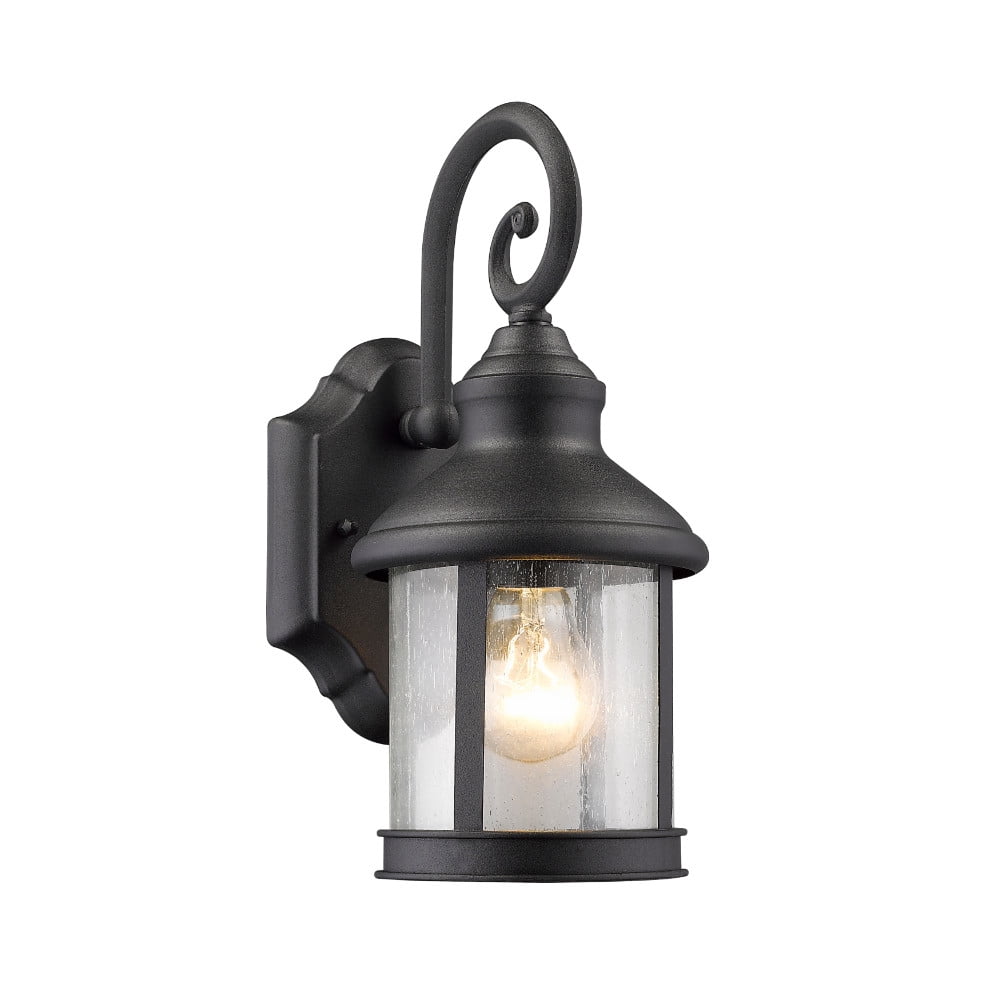Ch22049bk12-od1 12 In. Lighting Galahad Transitional 1 Light Black Outdoor Wall Sconce - Textured Black