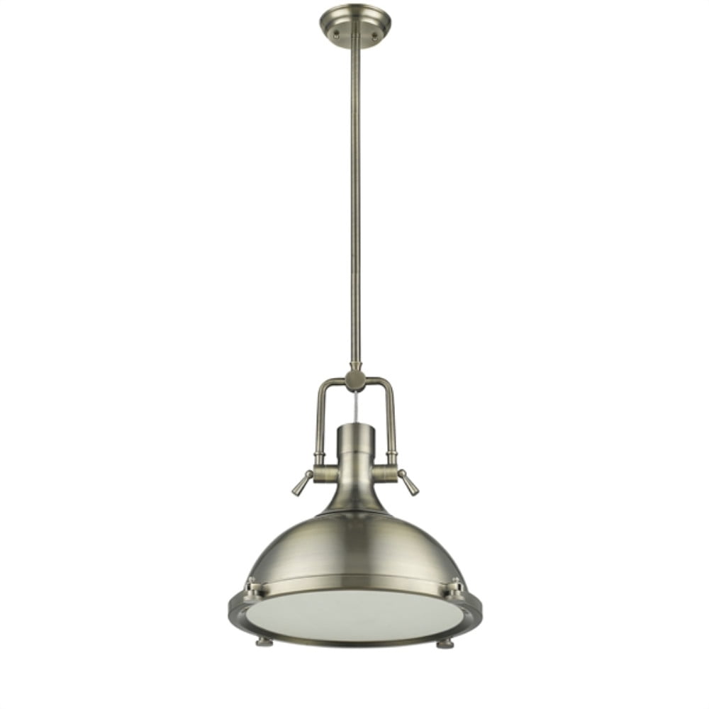 Ch58023ab18-dp1 18 In. Shade Lighting Ironclad Industrial-style 1 Light Antique Brass Ceiling Mini Pendant - Antique Brass